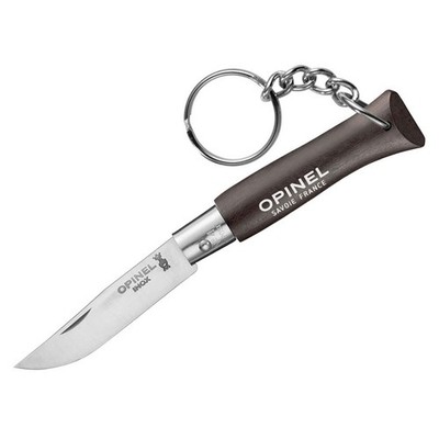 Opinel Tradition No 4 Taschenmesser mit Buchenholzgriff in d´braun und Anhänger