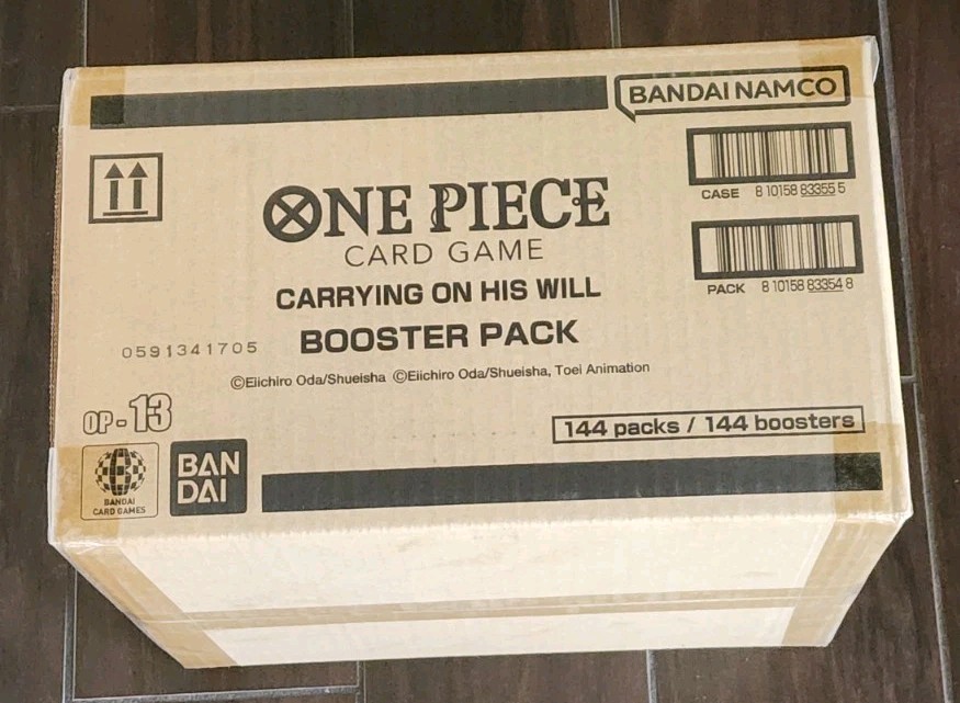 One Piece OP-13 Carrying On His Will 144 Sleeved BOOSTER BOX CASE Factory Sealed
