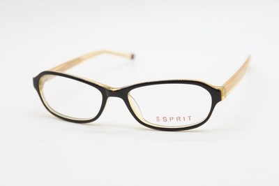 NEW ESPRIT ET17432 COLOR-532 BLACK BROWN AUTHENTIC EYEGLASSES 52-16