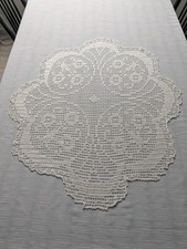 Grand napperon au crochet 80 X72 cm – coton – fait main en France