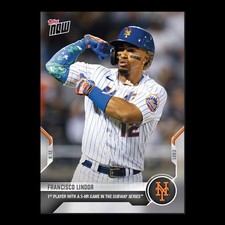 Francisco Lindor - 2021 MLB Topps Now Card 800 - Print Run: 1,510 New York Mets