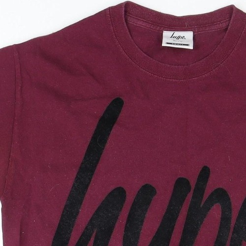 Hype Men's Burgundy Logo T-Shirt, Size S - Picture 8 of 12