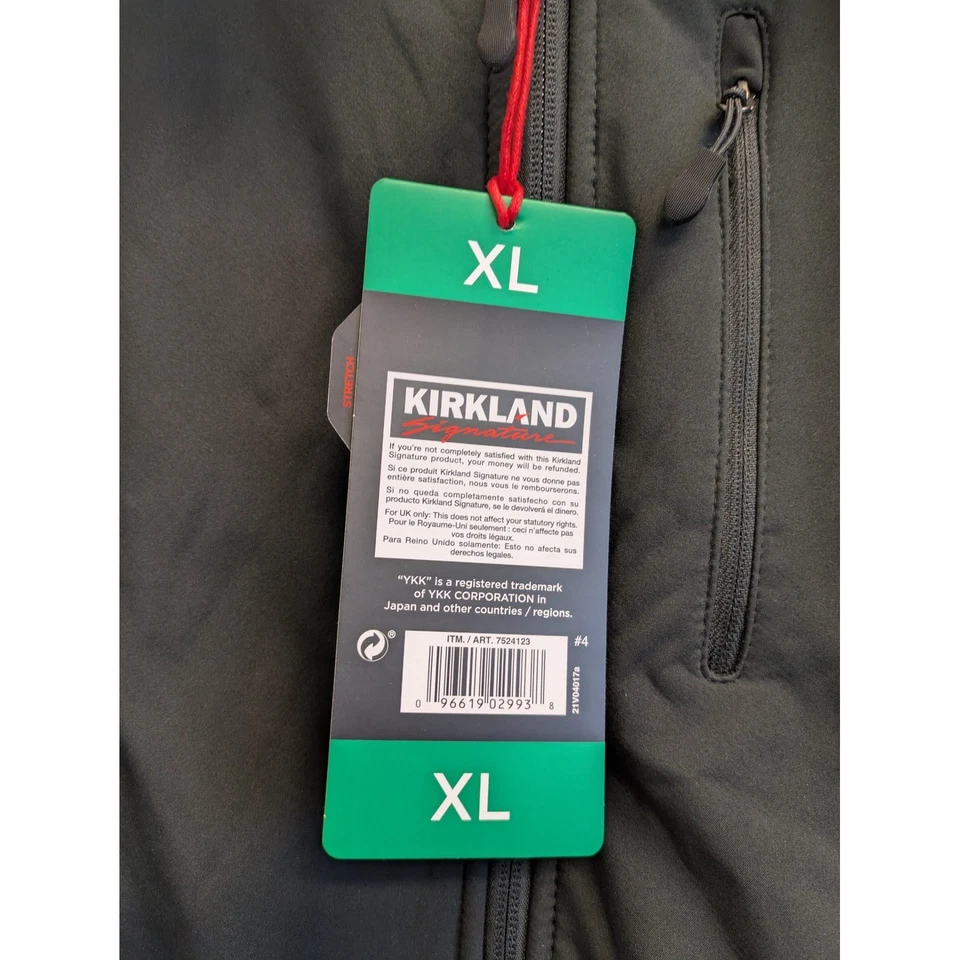 Casaco Kirkland Signature masculino XL preto jaqueta macia forrado de lã - Imagem 4 de 4