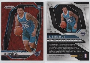 2024-25 Panini Prizm Choice Red Prizm /88 KJ Simpson Jr #247 Rookie RC