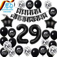 Deko 29. Geburtstag Frauen Mann Deko Schwarz Ballon 29. Geburtstag Frau Deko Luf
