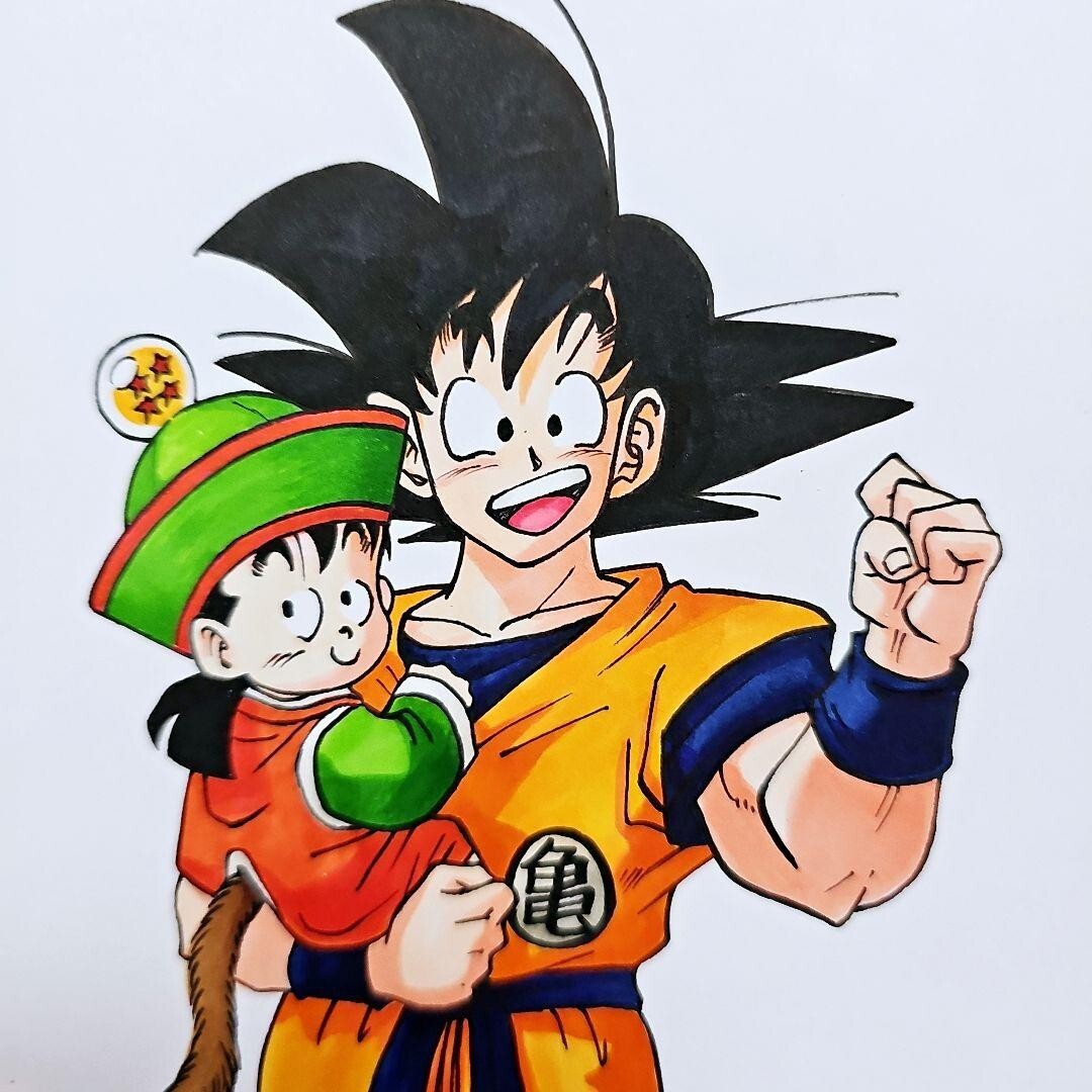 その他 DragonBall Autographed illustration A.T Dragon Ball Goku Akira Toriyama Autographed Super Saiyan Paper