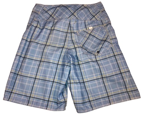 American Eagle Swim Trunks Mens Large Blue Plaid Board Shorts Suit 30" - Picture 2 of 7