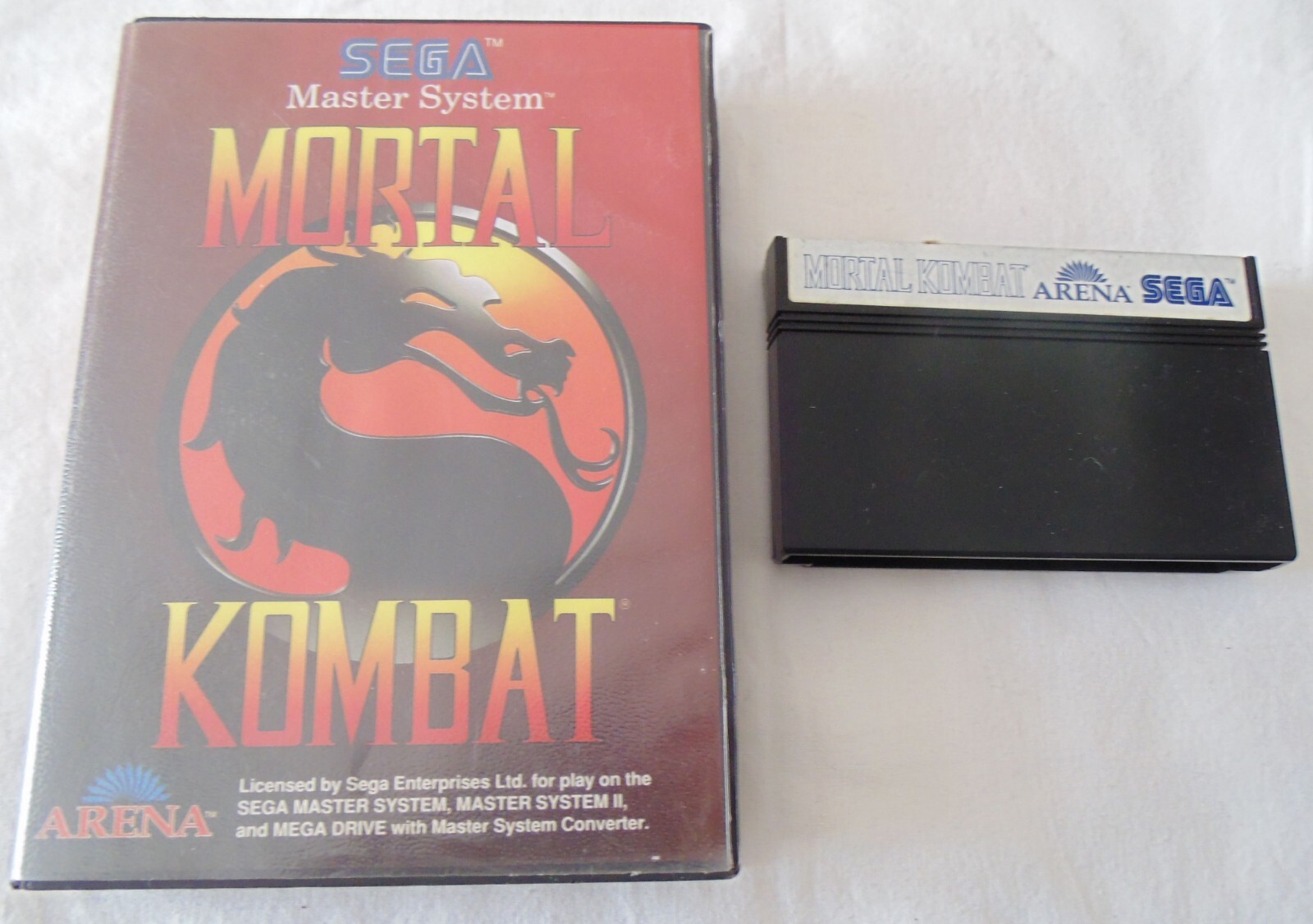 mortal kombat authentique version originale sega master system en boite