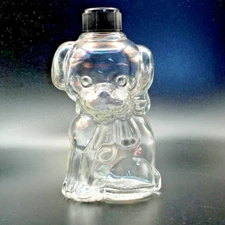 Vintage FRENCH Manon Freres PUPPY DOG Figural Glass PERFUME BOTTLE France