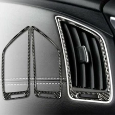 Real Carbon Fiber Interior Side AC Air Vent Outlet Trim Fits 17-22 Q60 Q60s