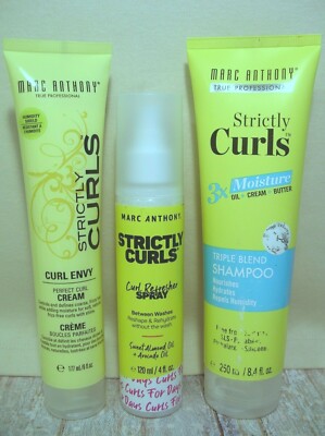 3 Marc Anthony Strictly Curls: Refresher Spray/Triple Blend Shampoo/Curl Cream