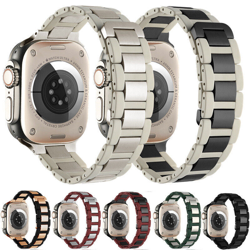 Wrist Chain Stainless Steel Band Strap for Apple Watch Ultra 9 8 7 6 5 4 3 SE