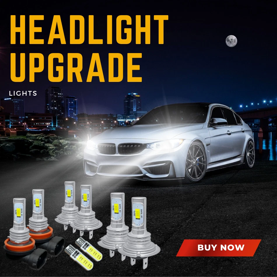 For Land Rover Discovery Led Headlight 2004-2016 High Low Fog Side Light Bulbs - Image 2 of 4