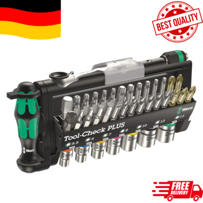 Wera Tool-Check Plus 39-Piece Bit Set 05056490001 | Metric Driver Kit w/ Ratchet