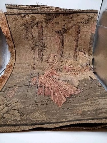 Antique Woven Tapestry Signed Alonzo Perez 58” X 20” Never Used - Picture 3 of 9