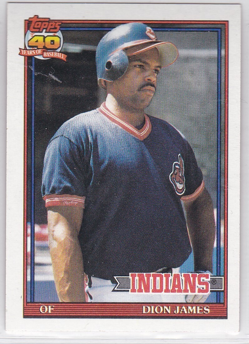 M) 1991 Topps Baseball Trading Card - Dion James #117