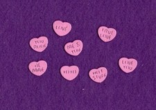 CANDY VALENTINE HEARTS die cuts scrapbook cards