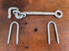 NOS Vintage Rustic Hand Forged Iron Door Latch Hooks Barn Shed Gate Boat Anchor