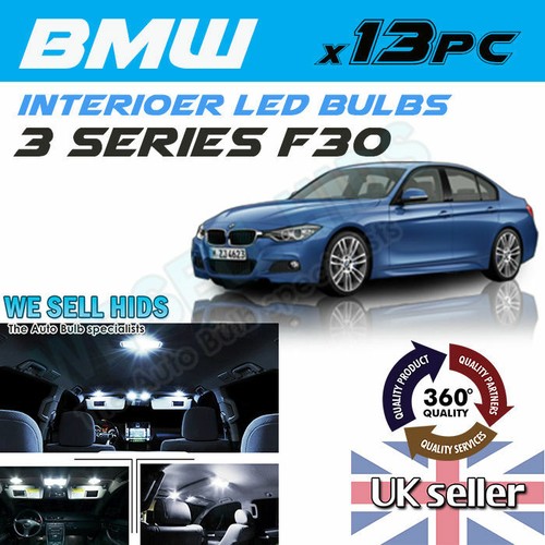 X13pc BMW F30 3 SERIES Interior LED Bulbs XENON WHITE INTERIOR LIGHTS