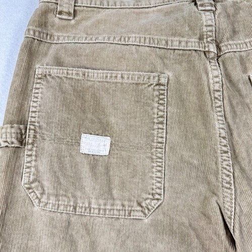 Old Navy Painters Jeans Mens 34x29 Brown Khaki Corduroy Cargo Straight 90s VTG - Picture 14 of 14
