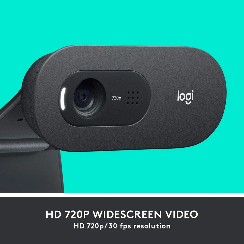 Logitech C505 HD Webcam - Streaming Webcam, 720p HD External USB Camera - Grey - Image 2 of 4