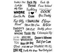 30 Kinky Temporary Tattoos Adult Naughty Sex Daddy Flirty Tattoo Body Art Set