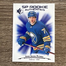 John-Jason Peterka 2021-22 Upper Deck SP Hockey #121 SP Rookie Authentics Blue