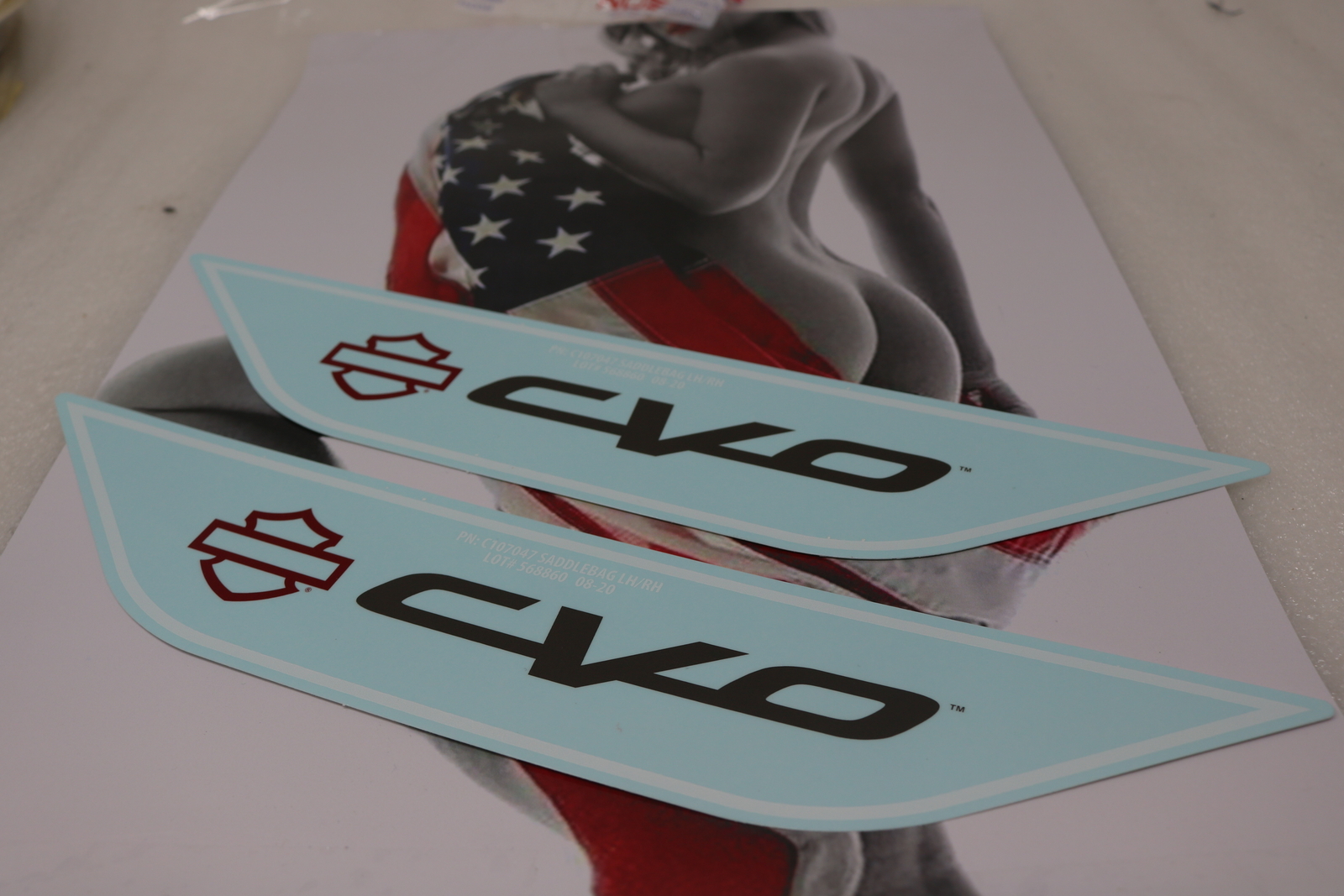 NEW OEM ORIGINAL HARLEY CVO SCREAMIN EAGLE DECALS PAIR FUEL TANK