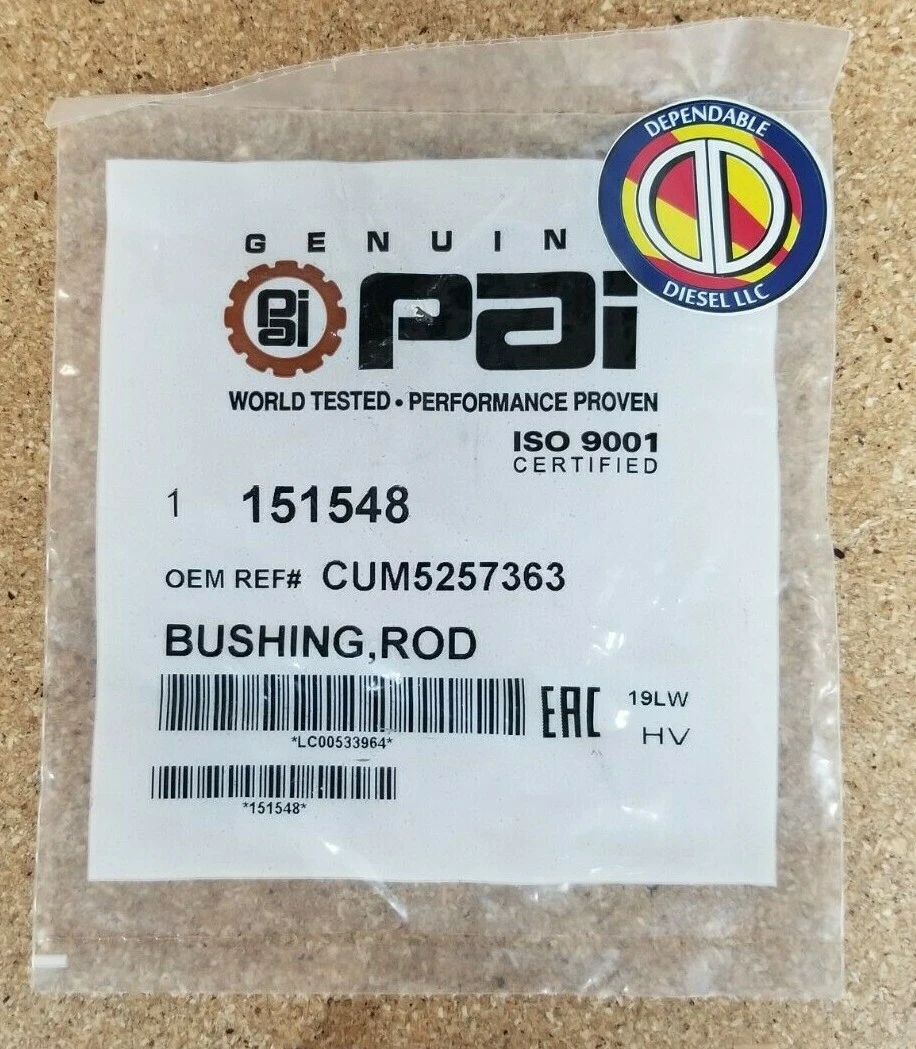 Connecting Rod Pin Bushing for Cummins ISB/QSB. PAI # 151548 Ref 