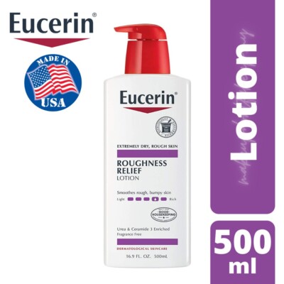 Eucerin, Roughness Relief Lotion, Fragrance Free, (500 ml) BIG BOTTLE 