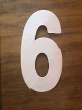 Vintage BMX Bicycle 6 White Number Decals - 7 BMX MX Vinyl Sticker