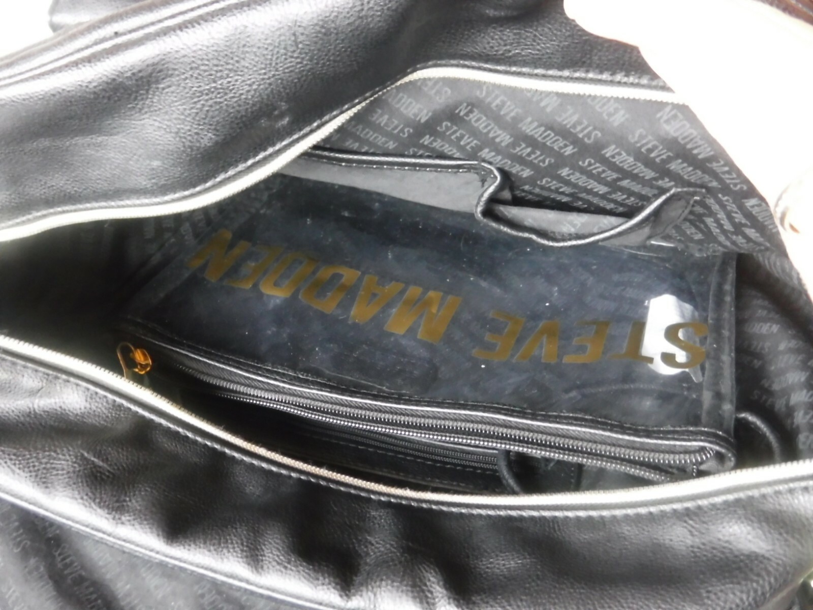 Steeve Madden Black Computer Back Pack Black Faux… - image 8