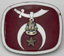 Vintage Masonic Shriners Belt Buckle Enamel Lot B