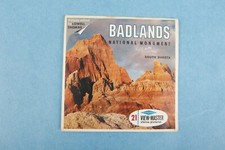 VINTAGE VIEW-MASTER 3D REEL PACKET A489 BADLANDS NATIONAL PARK COMPLETE