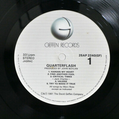 Quarterflash 25AP2240 LPレコード e183y121 QUARTERFLASH S/T CBS/SONY 25AP2240 JAPAN OBI VINYL LP | eBay