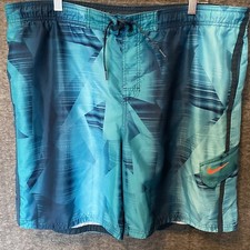 Nike Swim Trunks Mens XL Blue Board Shorts Suit Mesh Lined Pocket Surf Beach