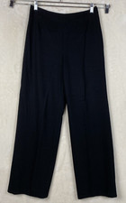 Vintage Talbots Dress Pants Womens 12 Black Wool Blend Straight Lined Office