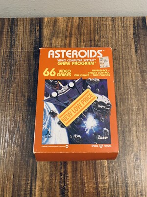 Asteroids Video Computer System Game Program CX2649 Atari 2600, 1981, Complete
