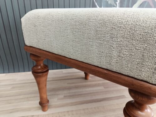 Hallway bench, Ottoman for bedroom, Retro bench, Upholstered bench, Dining bench - Picture 7 of 10