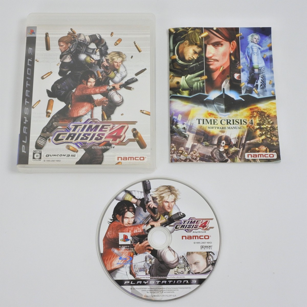PS3 TIME CRISIS 4 with Guncon3 Gun Controller Boxed Playstation 3