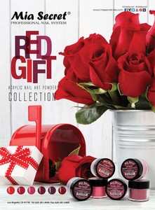 Mia secret RED GIFT Acrylic Powder @.25oz 6/12pcs can be used w