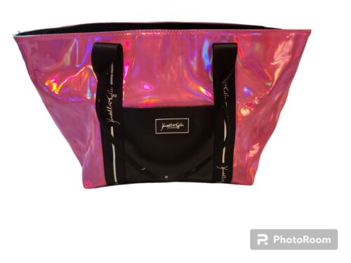 Kendal And Kylie Bag Pink Holographic 12x19x15 Zipper Is Off Track - Picture 1 of 7