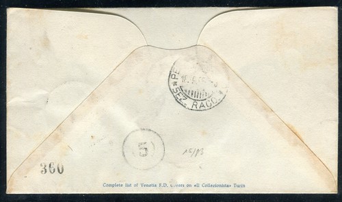 FDC Venetia Club Trieste A 1950 Centenary Of Birth Di Augustus Righi - Picture 2 of 2