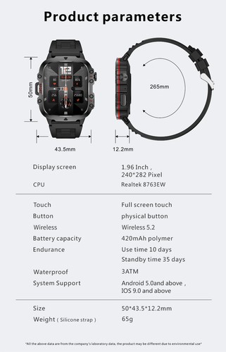 Montre Connectée AMOLED Appel Bluetooth Numérotation,1.96" Smartwatch GPS ECG - Photo 4 sur 24
