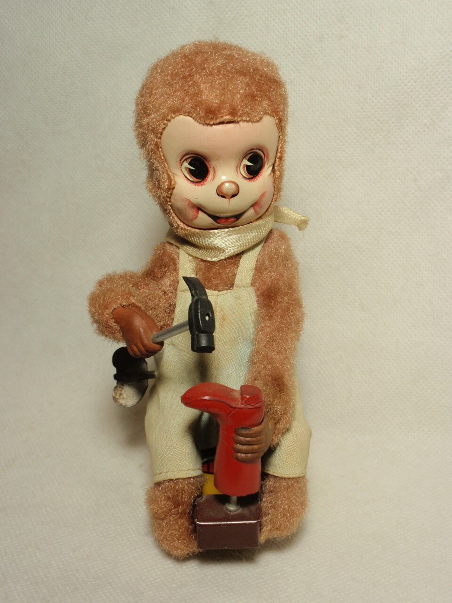 Vtg Japan Shoe Maker Monkey Wind Up Toy WORKING *As-Is* | eBay