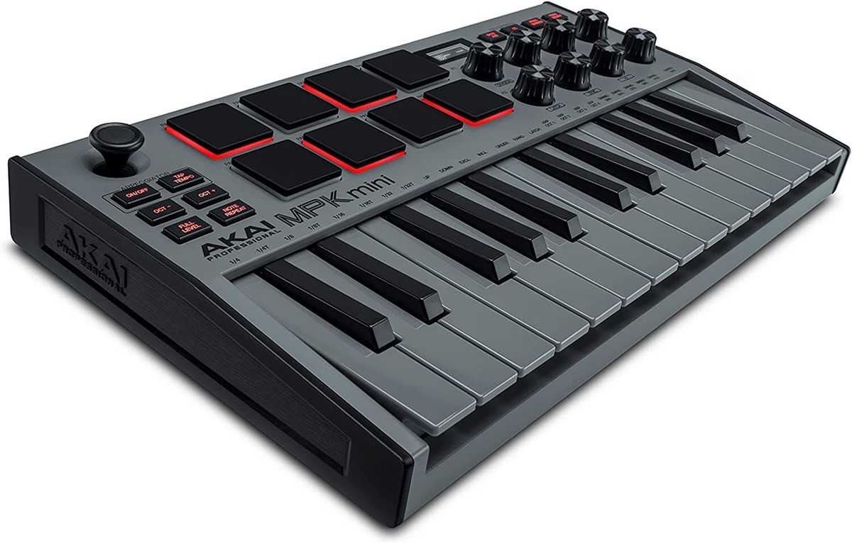 AKAI MPK mini MK3 Professional MIDI Keyboard Controller Gray AKAI MPK mini MK3 Professional MIDI Keyboard Controller Gray