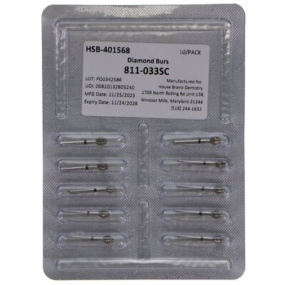 SS White 811-037SC Sterile Piranha Barrel Diamond Bur (811-037SC