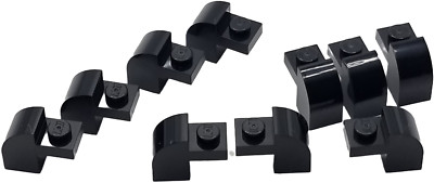 LEGO Nr- 609126 Bogenstein Rundstein 1x2 schwarz / 10 Stück