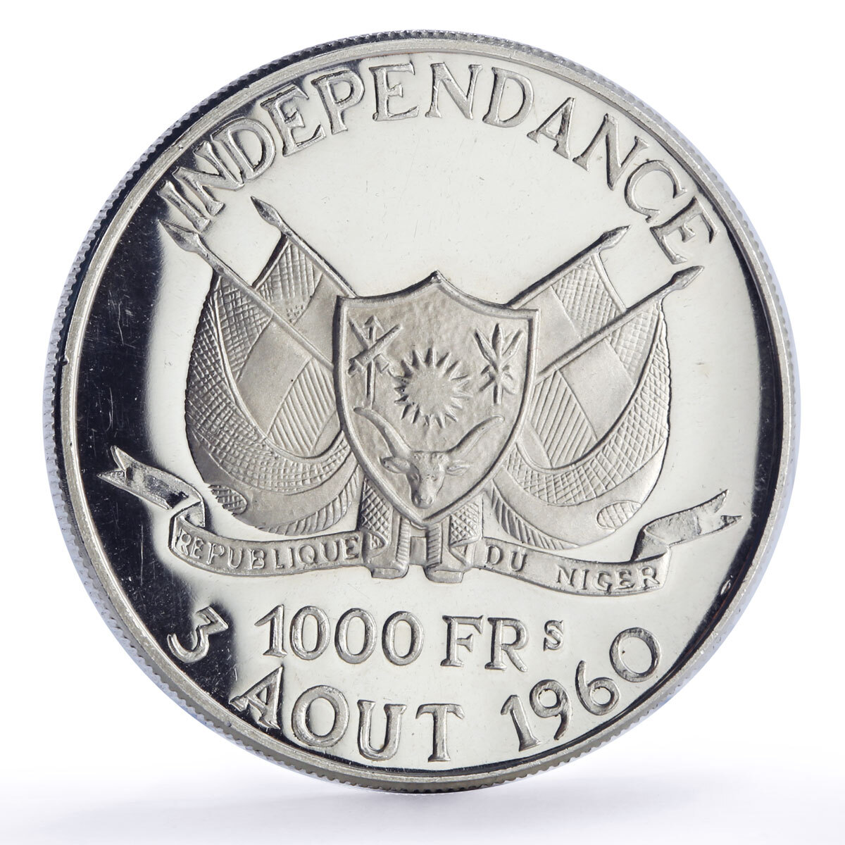 Niger 1000 francs Independence Hamani History Politics proof