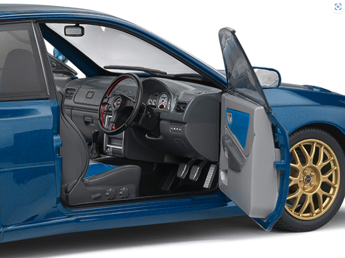Subaru Impreza 22B STi RHD 1998 Azul Metálico Dorado Ruedas Solido 1/18 Diecast - Imagen 3 de 5